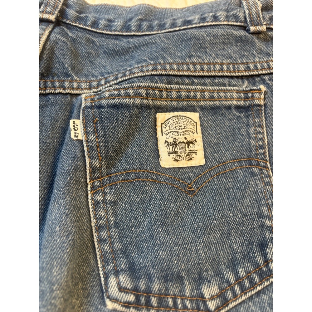 Vintage 80s Levi's Women's White Tab Two‎ Horse Patch Levi's Jeans Size 22 VTG - Picture 4 of 11